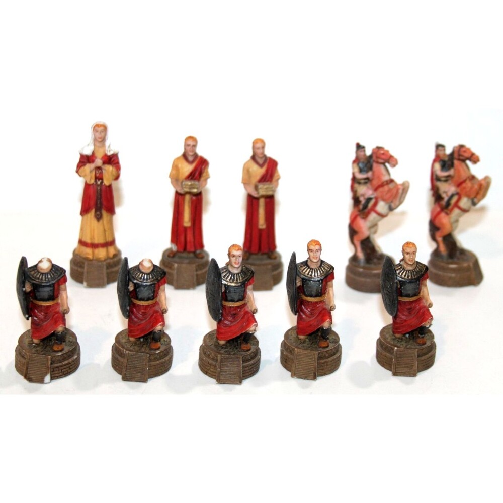 LDS Book Mormon Collectors Edition Chess Set Toscano 2001 Red Figures